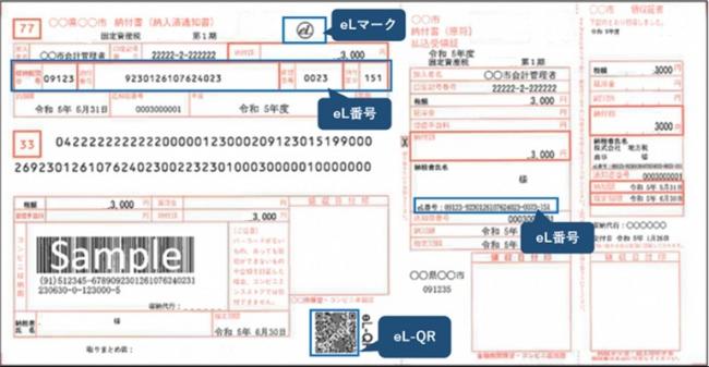QRコード入り納付書イメージ　「お支払いサイト」より引用
