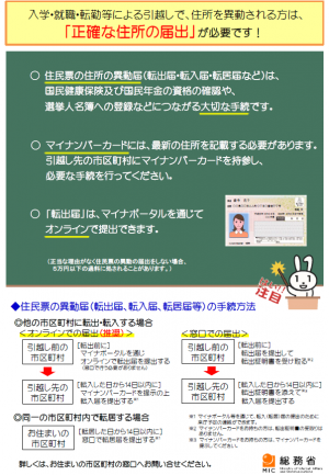 住所変更啓発資料