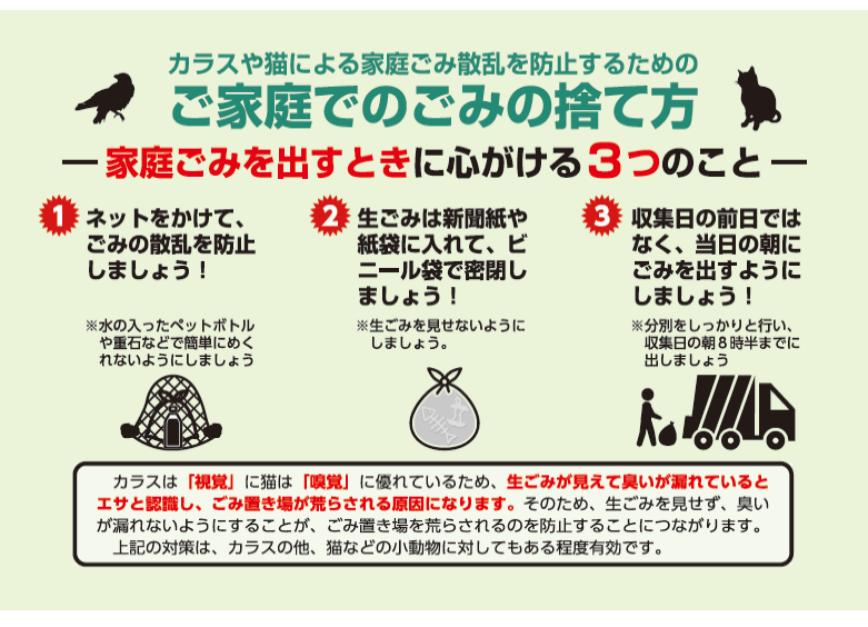 小動物よけごみの出し方