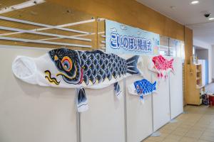 掲揚した鯉のぼり