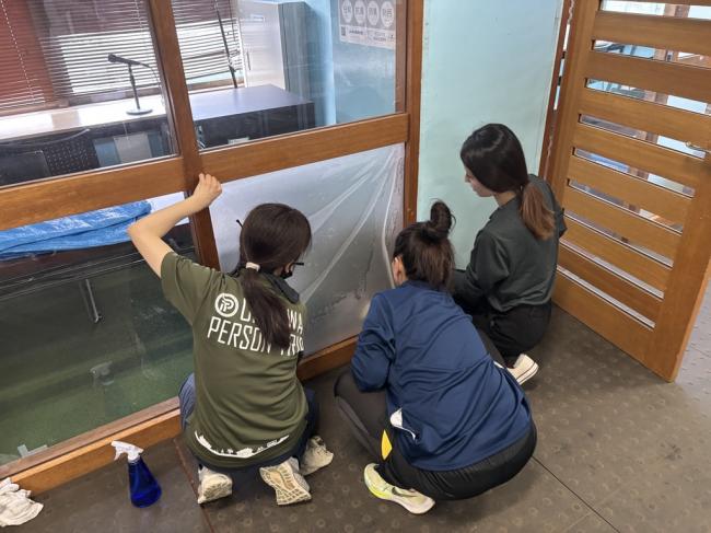 ガラス面も美しく