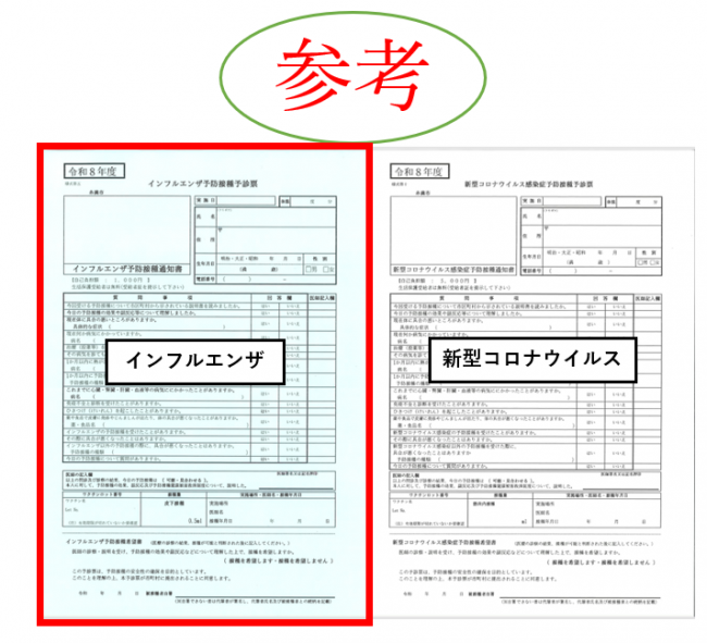 【参考】インフル予診票