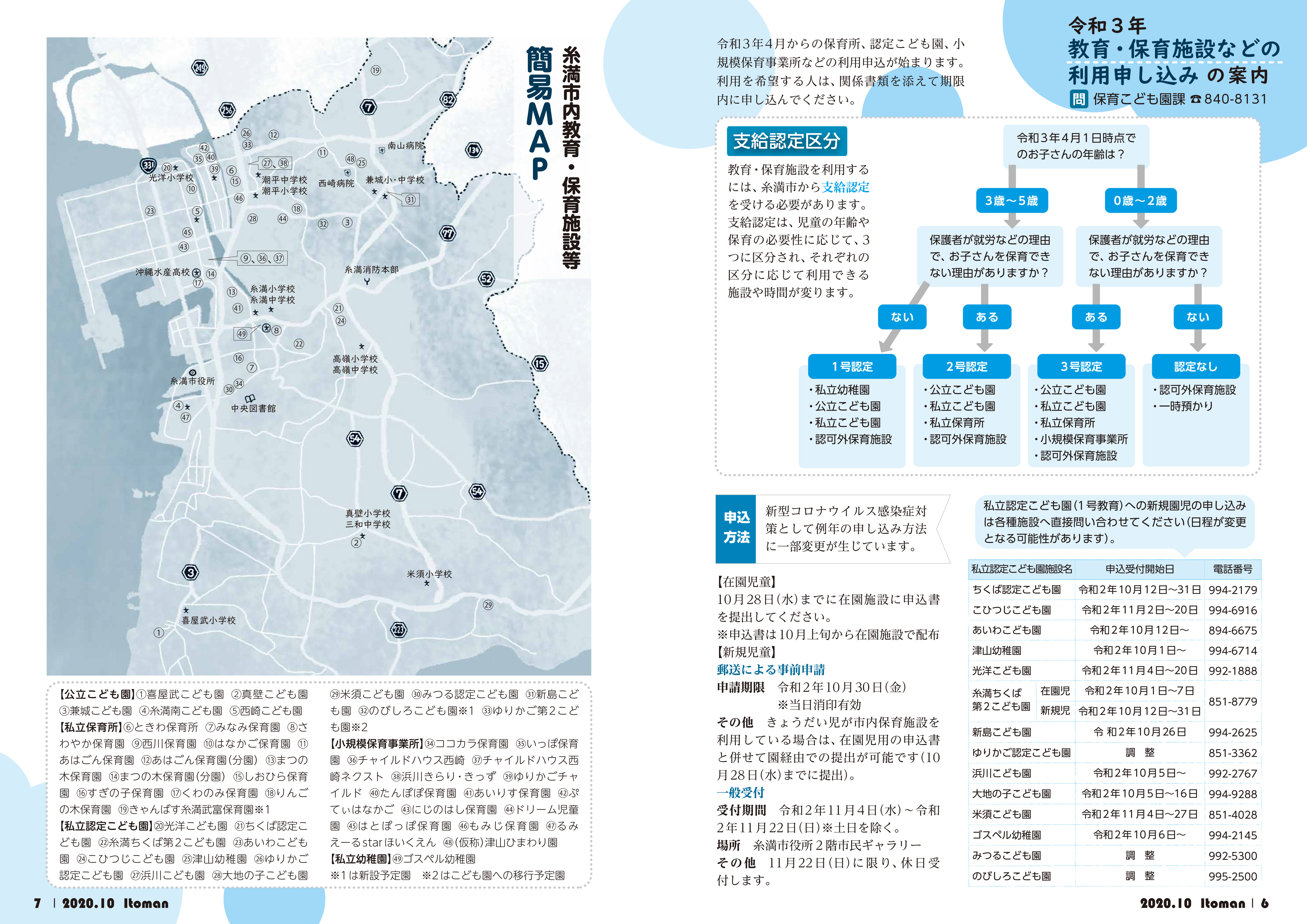 令和3年教育保育施設などの利用申し込みの案内