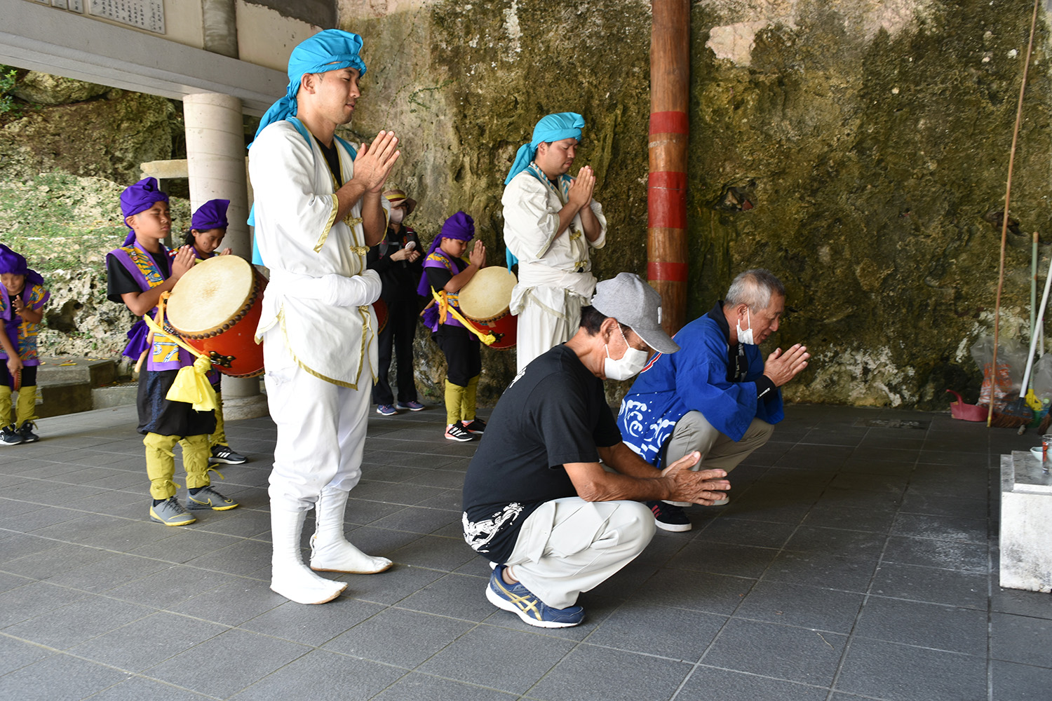 新川区の子ども会および青年会が白銀堂で演舞の画像1