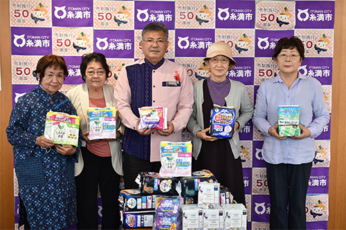 生理用品の寄付をいただきましたの画像