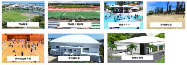 西崎運動公園の体育施設例